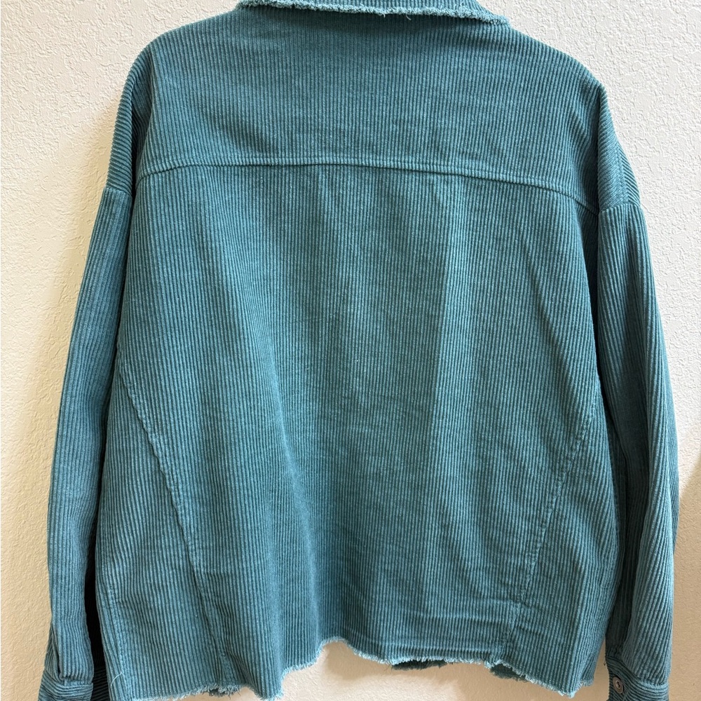 LA MIEL Teal Mint Corduroy Jean Jacket - Picture 7 of 8